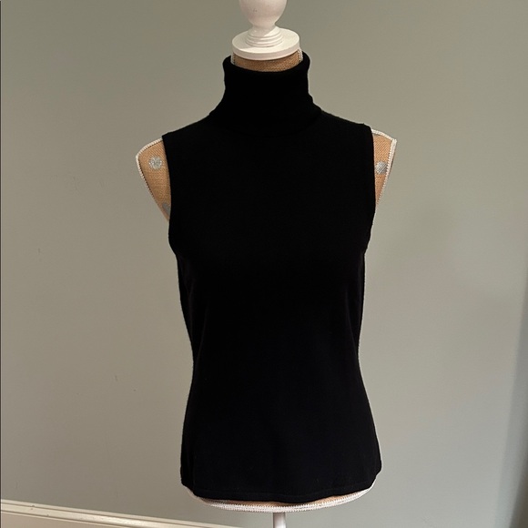 TSE CASHMERE TURTLENECK SLEEVELESS SWEATER L - Picture 1 of 6